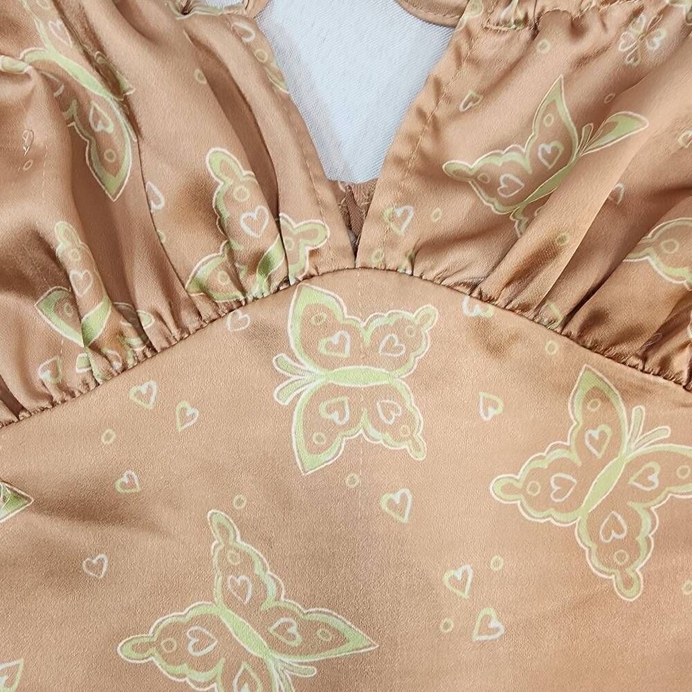 Pacsun LA Hearts Size M Butterfly Dress- Spaghetti Straps Mini Y2k - Picture 7 of 9